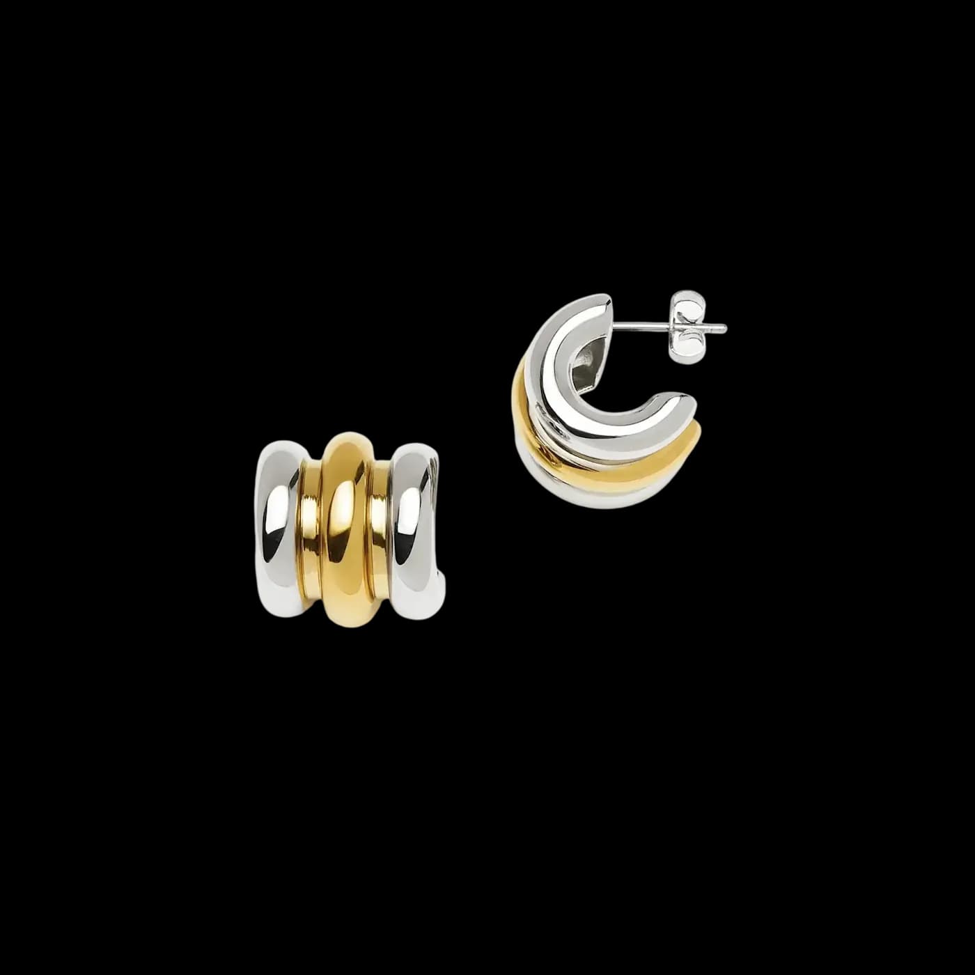 Missoma Triple Ridge Oversized Studs